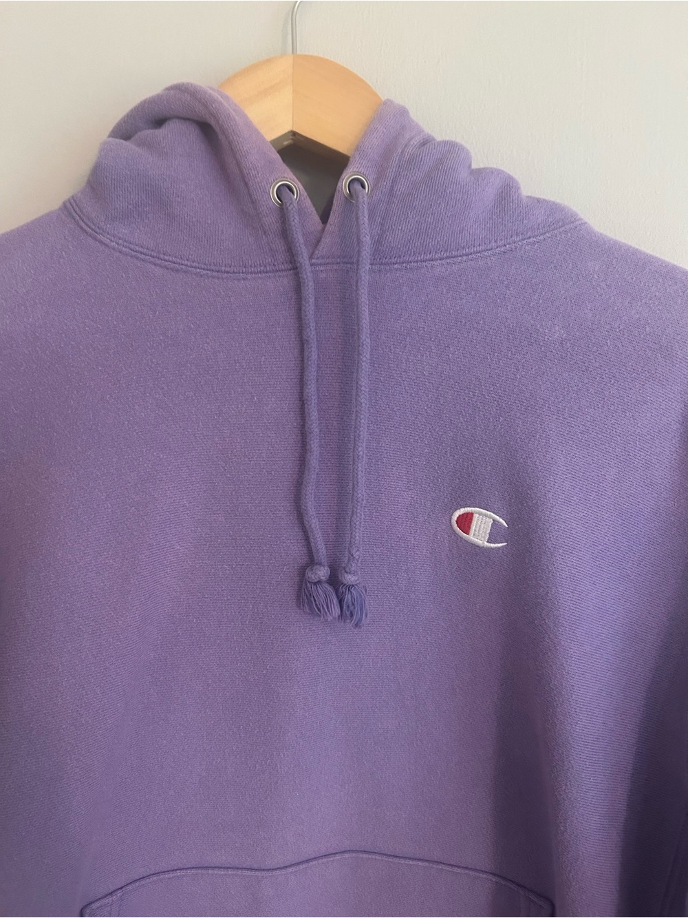 Champion Lavender Pullover Hoodie with Embroidered C Logo